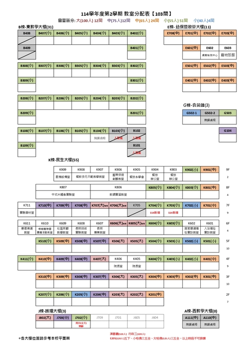 114-2教室分配圖圖片