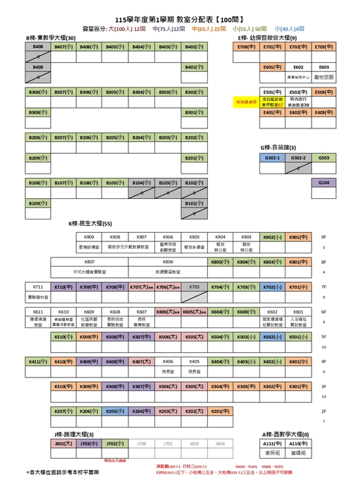 115-1教室分配圖圖片